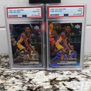 Upper Deck - UD Kobe Bryant Basketball Card Set - (2) Card PSA 10 & PSA 9